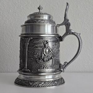 BMF ZINN German Beer Stein Pewter